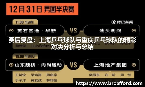 赛后复盘：上海乒乓球队与重庆乒乓球队的精彩对决分析与总结