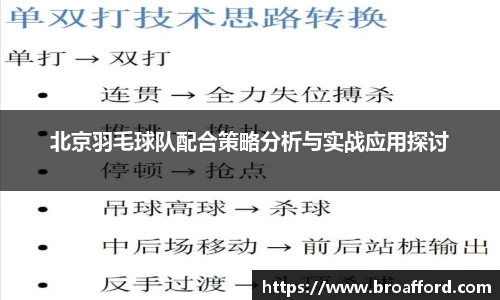 北京羽毛球队配合策略分析与实战应用探讨